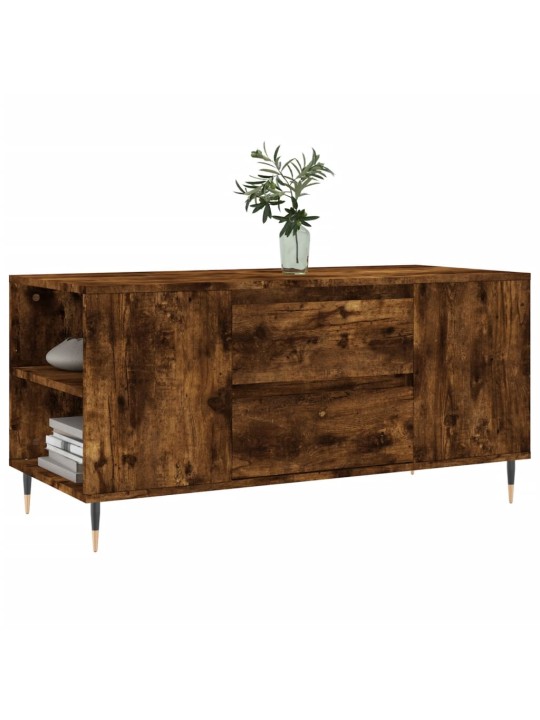 Konferenční stolek kouřový dub 102x44,5x50 cm kompozitní dřevo