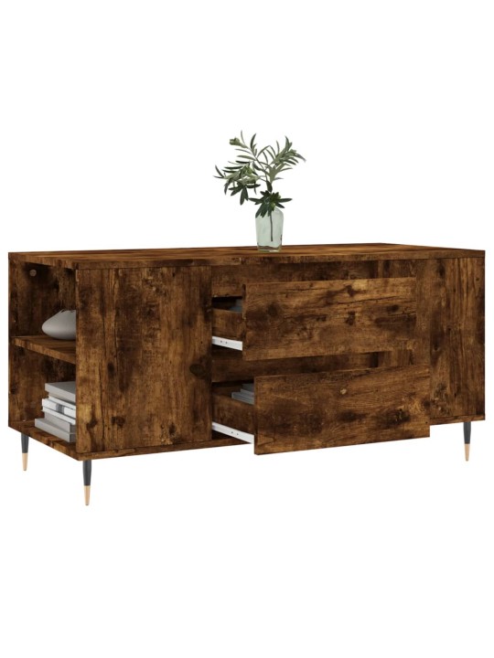 Konferenční stolek kouřový dub 102x44,5x50 cm kompozitní dřevo