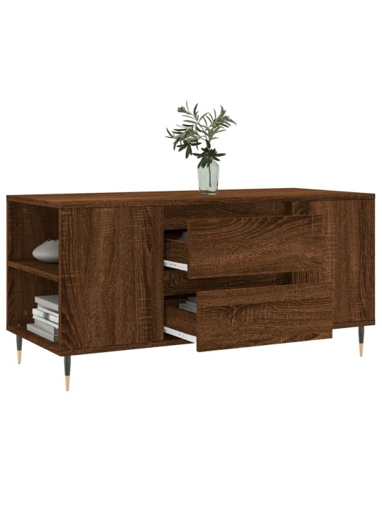 Konferenční stolek hnědý dub 102x44,5x50 cm kompozitní dřevo