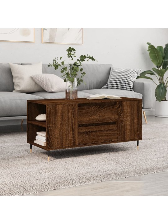 Konferenční stolek hnědý dub 102x44,5x50 cm kompozitní dřevo