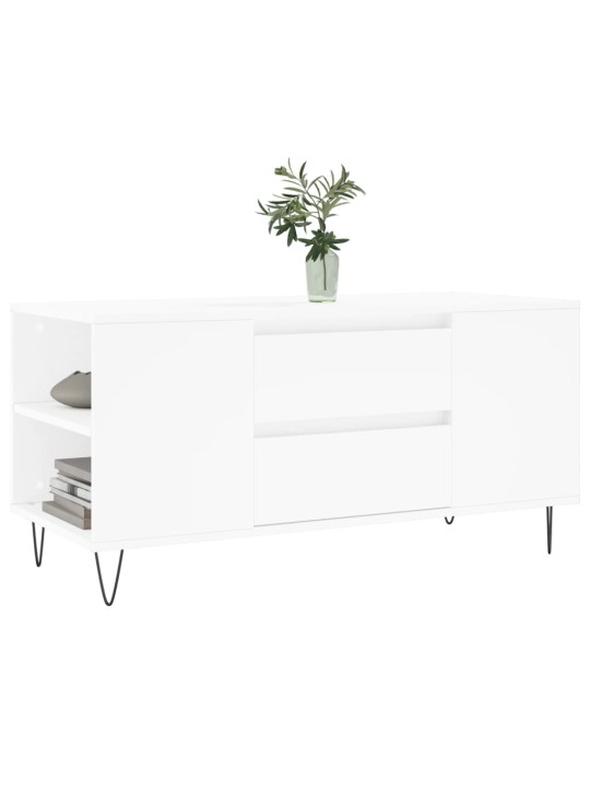 Konferenční stolek bílý 102 x 44,5 x 50 cm kompozitní dřevo
