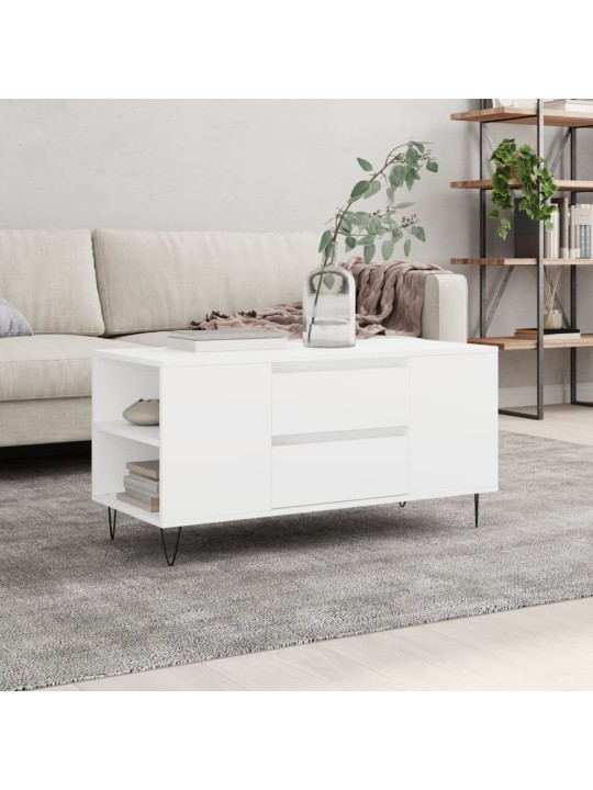 Konferenční stolek bílý 102 x 44,5 x 50 cm kompozitní dřevo
