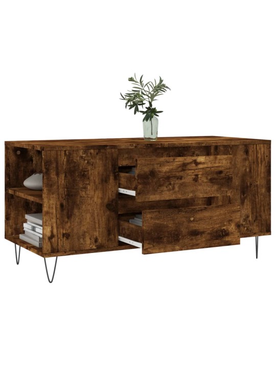 Konferenční stolek kouřový dub 102x44,5x50 cm kompozitní dřevo