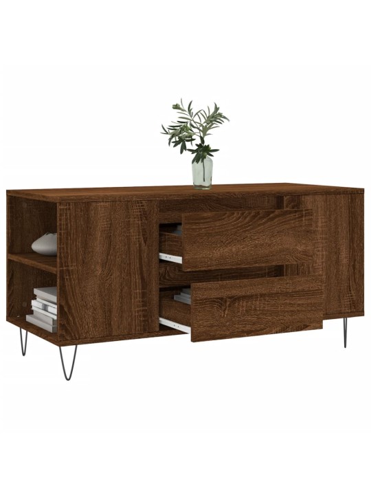 Konferenční stolek hnědý dub 102x44,5x50 cm kompozitní dřevo