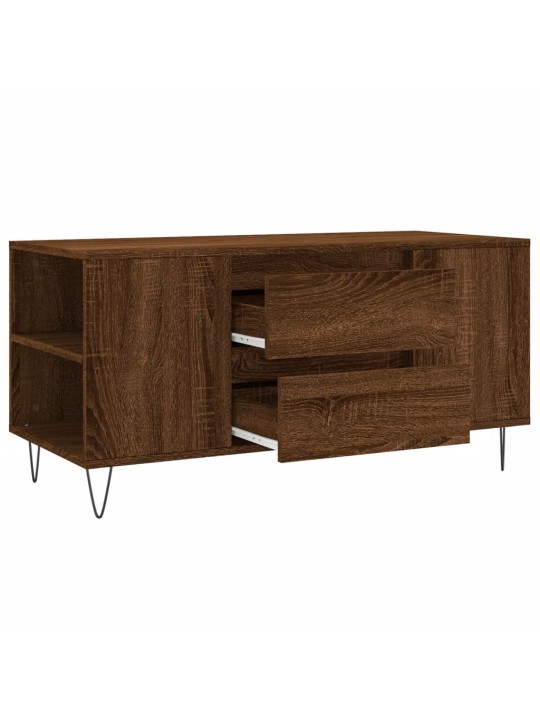 Konferenční stolek hnědý dub 102x44,5x50 cm kompozitní dřevo