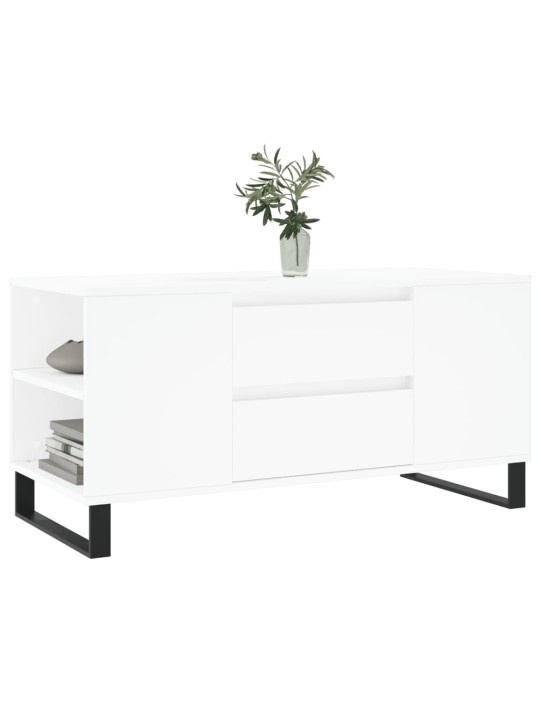 Konferenční stolek bílý 102 x 44,5 x 50 cm kompozitní dřevo