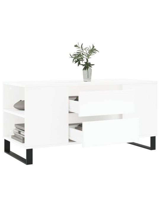 Konferenční stolek bílý 102 x 44,5 x 50 cm kompozitní dřevo