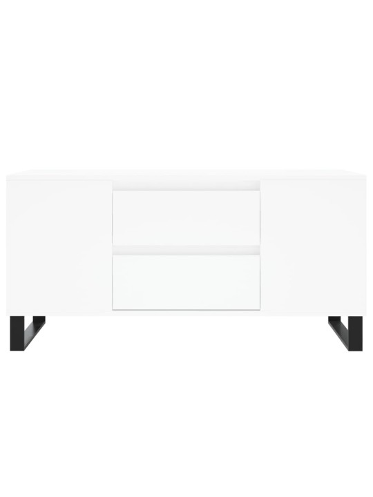 Konferenční stolek bílý 102 x 44,5 x 50 cm kompozitní dřevo