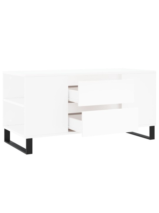 Konferenční stolek bílý 102 x 44,5 x 50 cm kompozitní dřevo