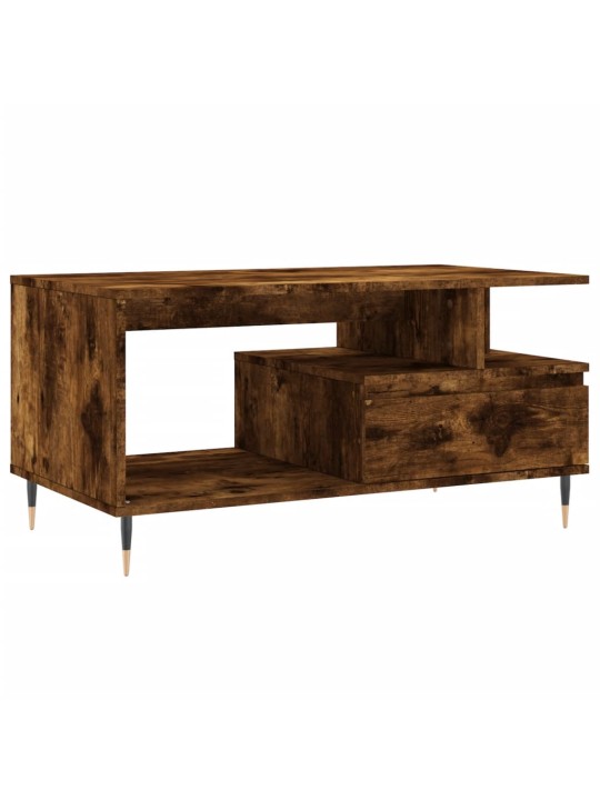 Konferenční stolek kouřový dub 90x49x45 cm kompozitní dřevo