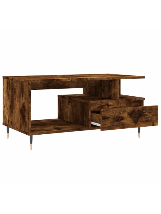 Konferenční stolek kouřový dub 90x49x45 cm kompozitní dřevo
