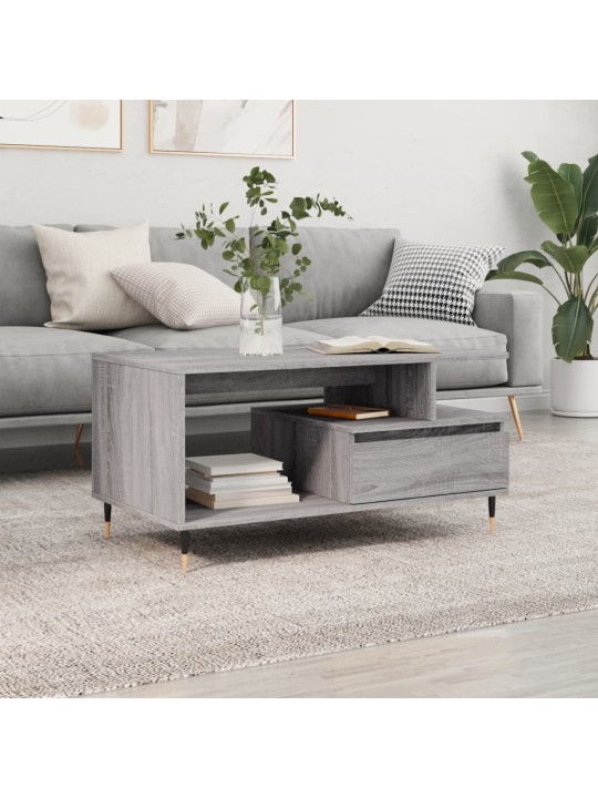 Konferenční stolek šedý sonoma 90 x 49 x 45 cm kompozitní dřevo