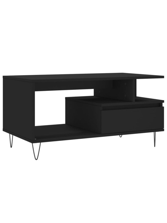 Konferenční stolek černý 90 x 49 x 45 cm kompozitní dřevo