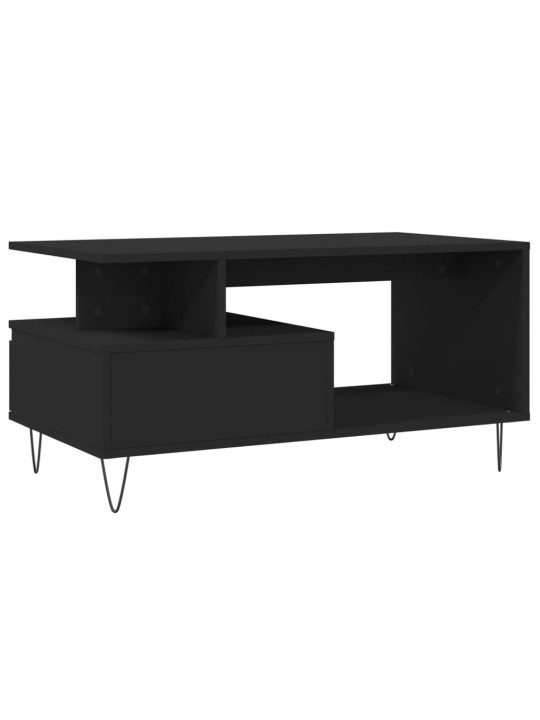 Konferenční stolek černý 90 x 49 x 45 cm kompozitní dřevo