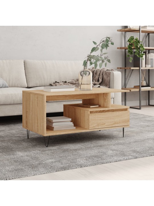Konferenční stolek dub sonoma 90x49x45 cm kompozitní dřevo