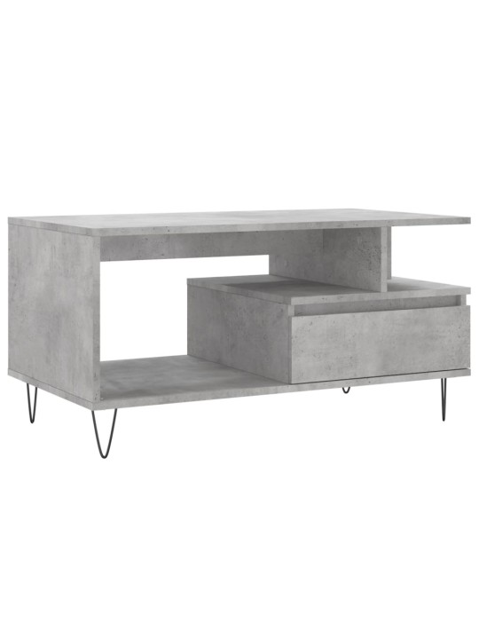 Konferenční stolek betonově šedý 90x49x45 cm kompozitní dřevo