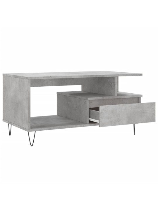 Konferenční stolek betonově šedý 90x49x45 cm kompozitní dřevo