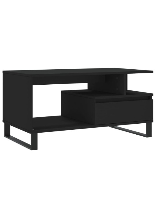 Konferenční stolek černý 90 x 49 x 45 cm kompozitní dřevo