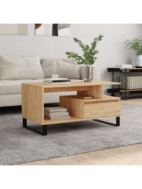 Konferenční stolek dub sonoma 90x49x45 cm kompozitní dřevo