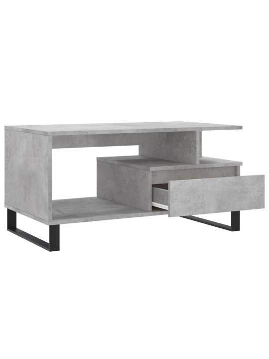 Konferenční stolek betonově šedý 90x49x45 cm kompozitní dřevo