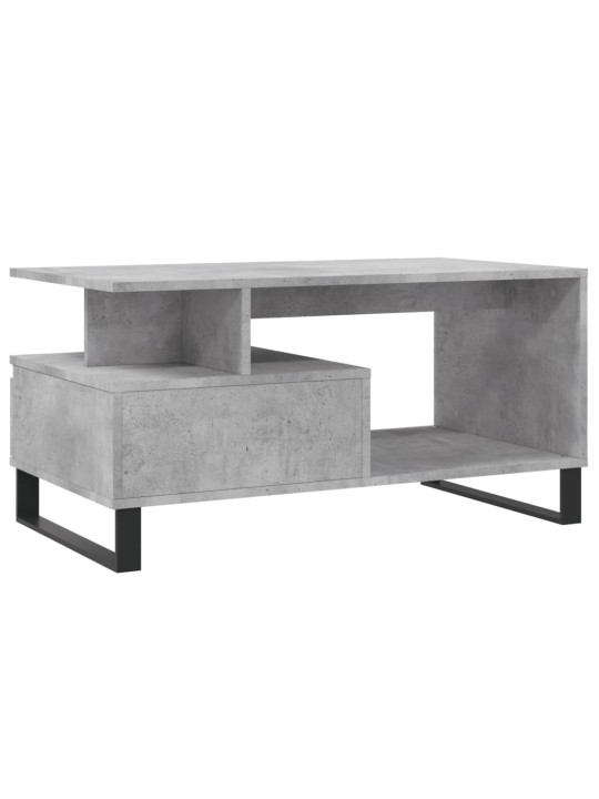 Konferenční stolek betonově šedý 90x49x45 cm kompozitní dřevo