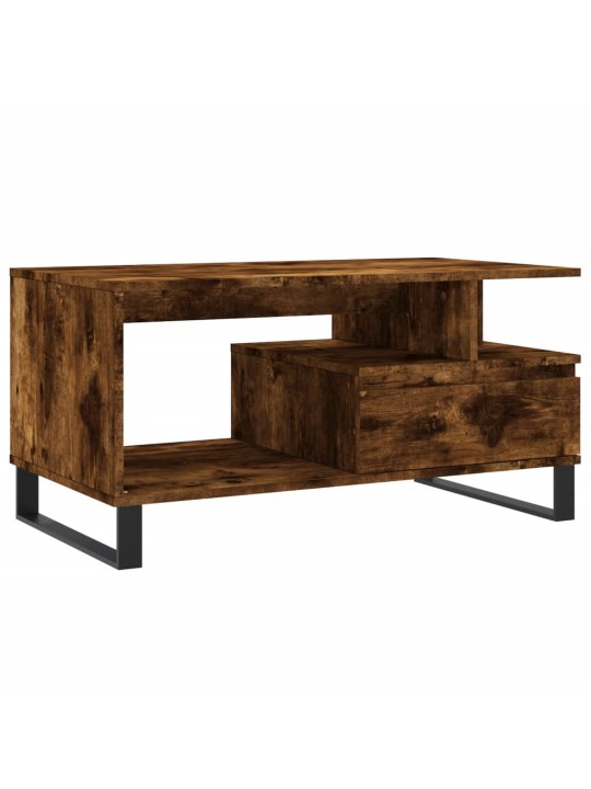 Konferenční stolek kouřový dub 90x49x45 cm kompozitní dřevo