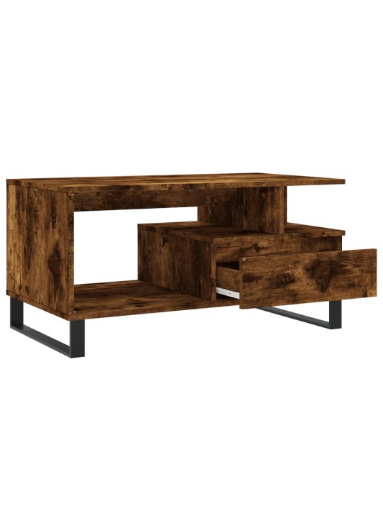 Konferenční stolek kouřový dub 90x49x45 cm kompozitní dřevo