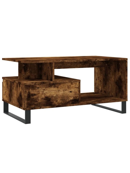 Konferenční stolek kouřový dub 90x49x45 cm kompozitní dřevo
