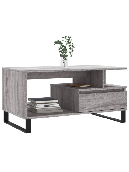 Konferenční stolek šedý sonoma 90 x 49 x 45 cm kompozitní dřevo