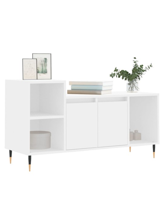 TV skříňka bílá 100x35x55 cm kompozitní dřevo