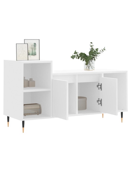TV skříňka bílá 100x35x55 cm kompozitní dřevo