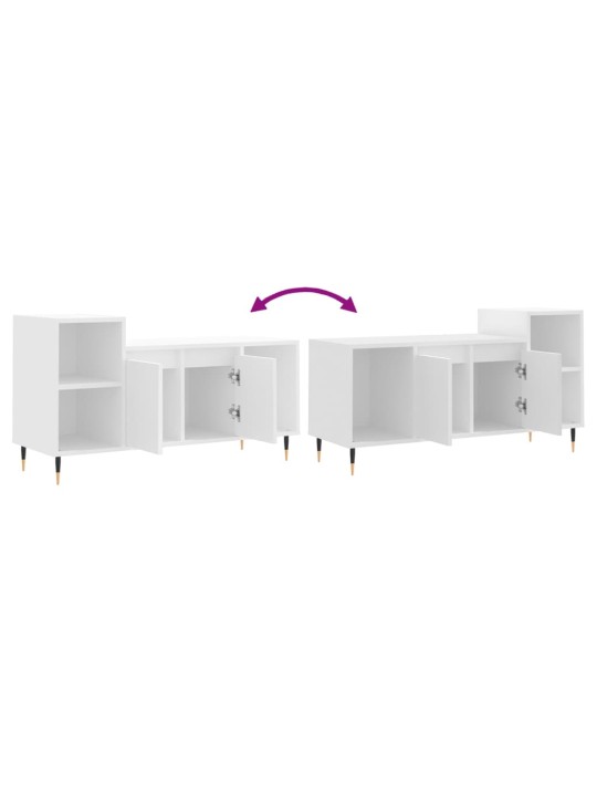 TV skříňka bílá 100x35x55 cm kompozitní dřevo