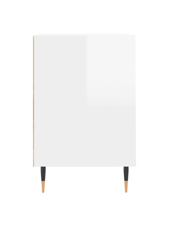 TV skříňka bílá s vysokým leskem 100x35x55 cm kompozitní dřevo
