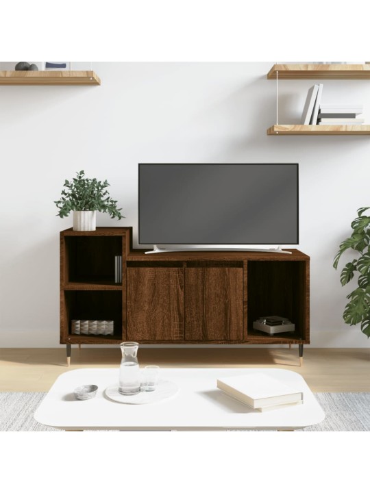 TV skříňka hnědý dub 100x35x55 cm kompozitní dřevo