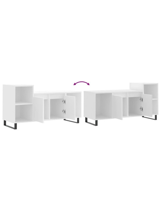 TV skříňka bílá 100x35x55 cm kompozitní dřevo