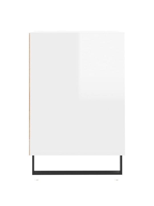 TV skříňka bílá s vysokým leskem 100x35x55 cm kompozitní dřevo