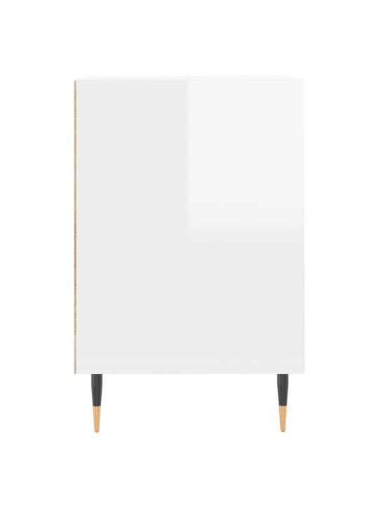 TV skříňka bílá s vysokým leskem 160x35x55 cm kompozitní dřevo