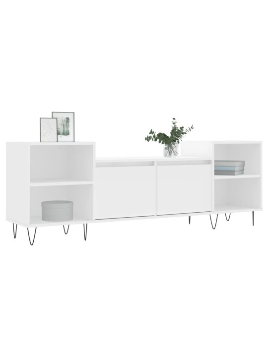 TV skříňka bílá 160 x 35 x 55 cm kompozitní dřevo