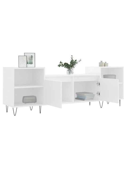 TV skříňka bílá 160 x 35 x 55 cm kompozitní dřevo