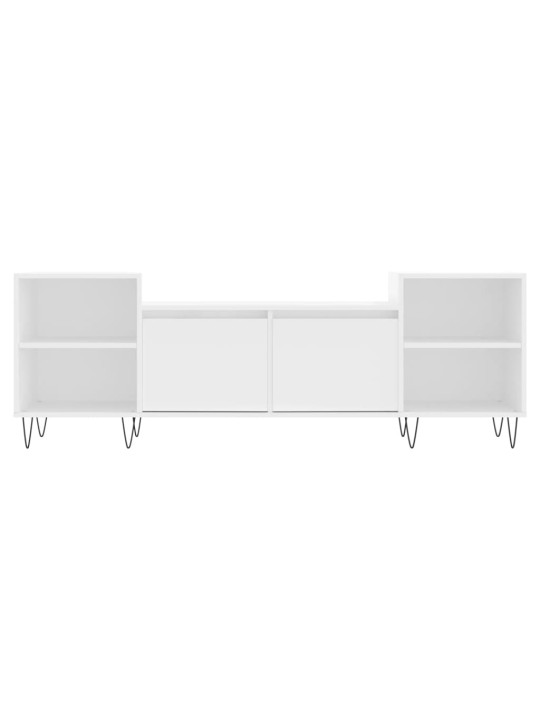 TV skříňka bílá 160 x 35 x 55 cm kompozitní dřevo