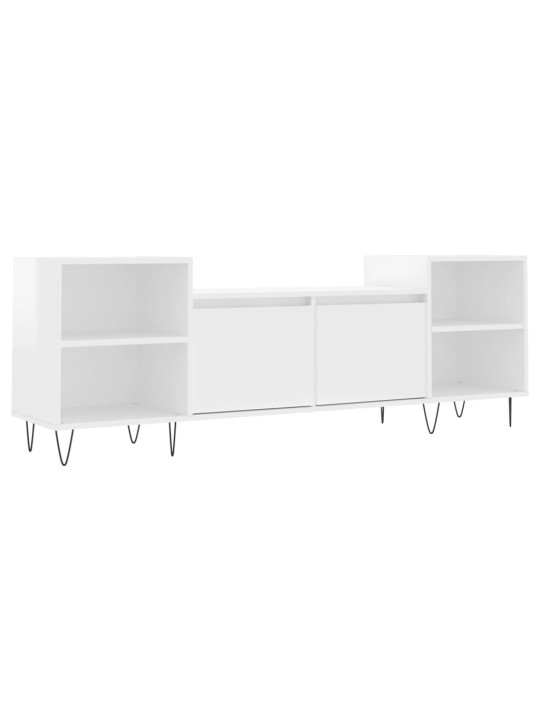 TV skříňka bílá s vysokým leskem 160x35x55 cm kompozitní dřevo