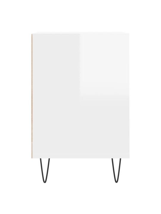 TV skříňka bílá s vysokým leskem 160x35x55 cm kompozitní dřevo