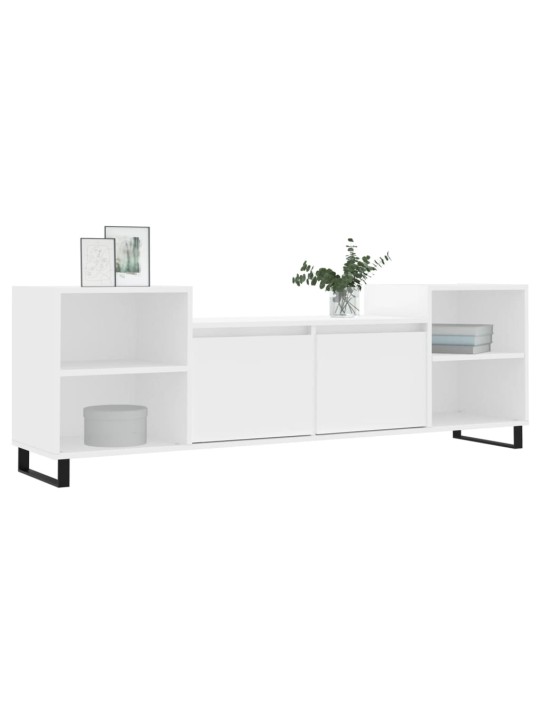 TV skříňka bílá 160 x 35 x 55 cm kompozitní dřevo