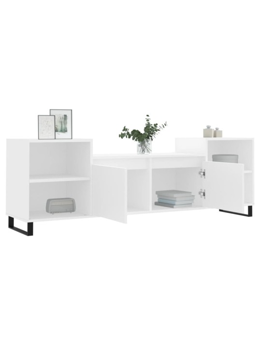 TV skříňka bílá 160 x 35 x 55 cm kompozitní dřevo
