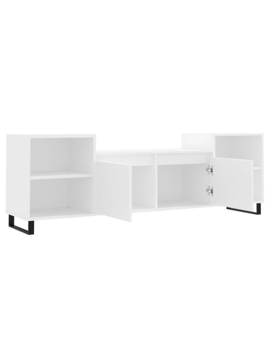 TV skříňka bílá 160 x 35 x 55 cm kompozitní dřevo