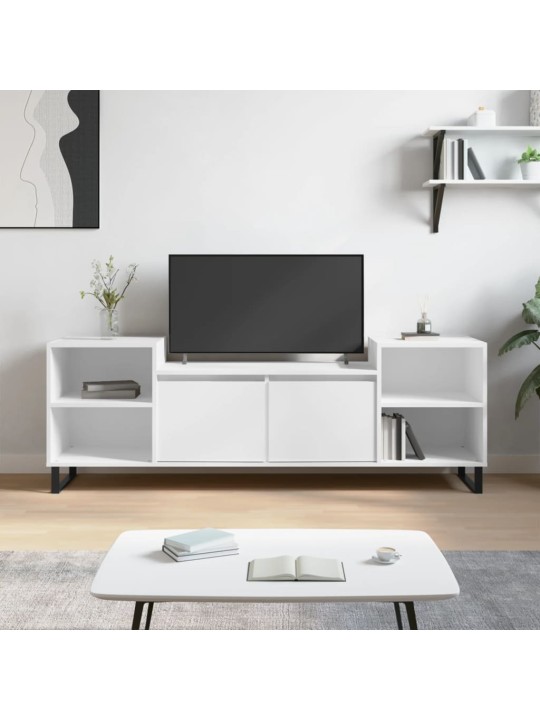 TV skříňka bílá 160 x 35 x 55 cm kompozitní dřevo