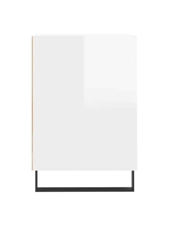 TV skříňka bílá s vysokým leskem 160x35x55 cm kompozitní dřevo