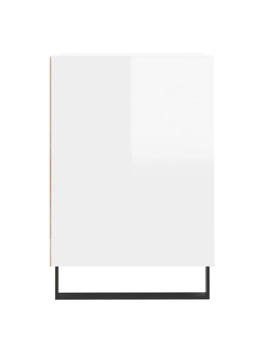 TV skříňka bílá s vysokým leskem 160x35x55 cm kompozitní dřevo