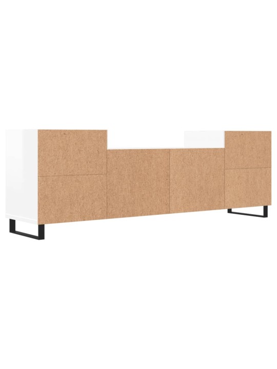 TV skříňka bílá s vysokým leskem 160x35x55 cm kompozitní dřevo
