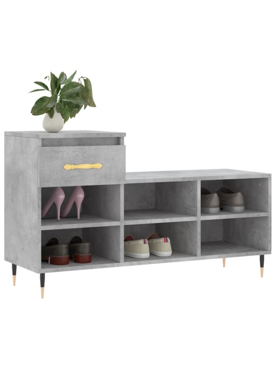 Botník betonově šedý 102x36x60 cm kompozitní dřevo